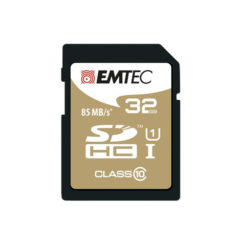 Sdhc 32go emtec cl10 gold+ uhs-i 85mb/s sous blister