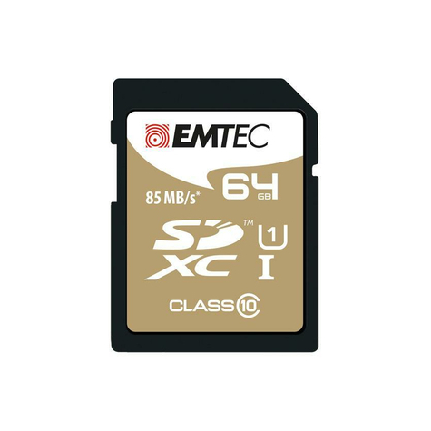 Sdxc 64go emtec cl10 gold+ uhs-i 85mb/s sous blister