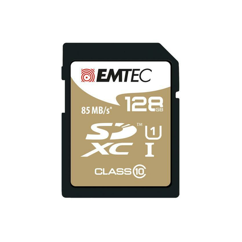 Sdxc 128go emtec cl10 gold+ uhs-i 85mb/s sous blister