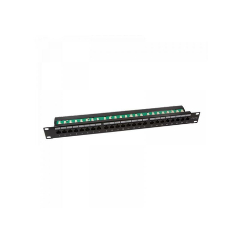 Logilink Patch Panel 19'' Flush Mount Cat.6 Utp 24 Ports, Black