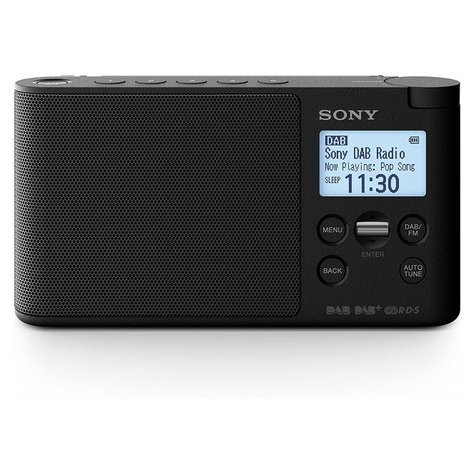 Radio numérique sony xdr-s41db dab / dab +, noir