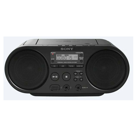 Lecteur de cd / radio boombox sony zs-rs60bt, noir