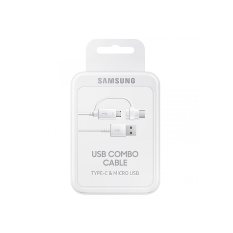 Câble de données samsung 2 en 1, microusb vers usb, type a, incl. Adaptateur usb-c de 1,5 m de long