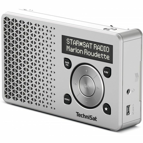 Technisat digitradio 1, argent ouc/dab+ avec accu + bloc d'alimentation