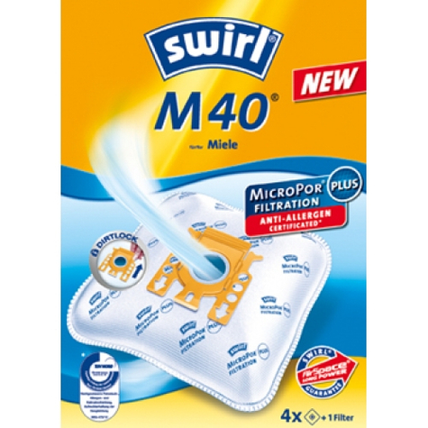 Swirl m 40 micropor plus airspace sacs à poussière (pack de 4)