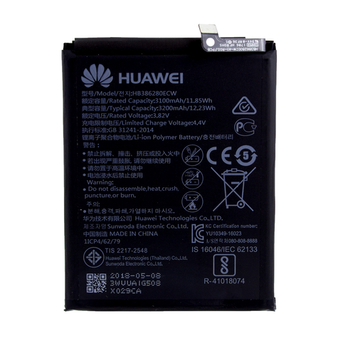 Huawei hb386280ecw lithium-ion akku honor 9, p10 3200mah