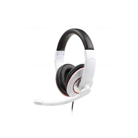 Gembird mhs-001-gw bandeau blanc casque audio mhs-001-gw