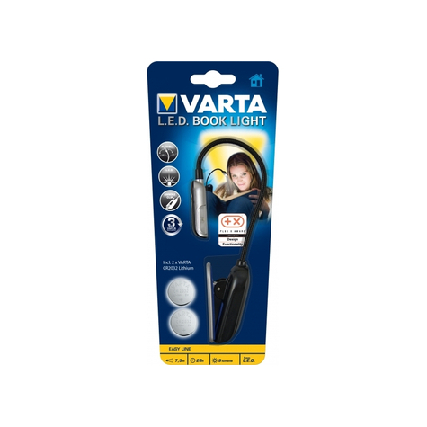 Varta led book light, easy line 9lm 16618 101 421