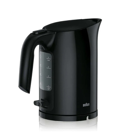 Braun 0x21010011 - 1 l - 2200 w - noir - indicateur de niveau d'eau - filtrage