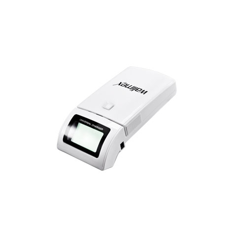 Walimex 18556 - lithium-ion (li-ion) - hybrides nickel-métal (nimh) - 9v,aa,aaa - blanc - chargeur de batterie domestique/automatique - 100-240 v - 50/60 hz