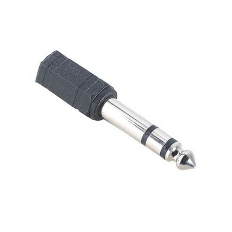 Hama Audio Adapter 3.5 Mm Female Jack Stereo - 6.3 Mm Male Plug Stereo - 3.5 Mm F - 6.3 Mm M - Male/Female - Black