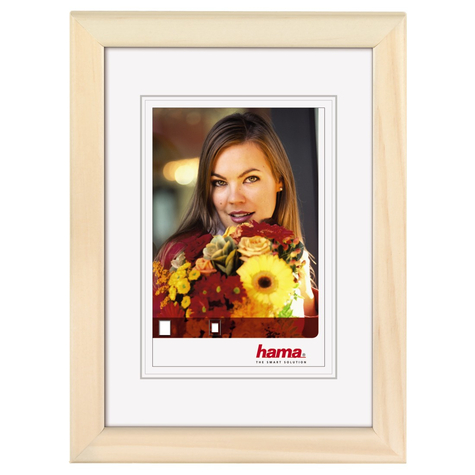 Hama bella - verre - bois - transparent - blanc - cadre pour une seule photo - 20 x 28 cm - réfléchissant - 300 mm