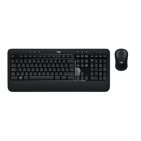 Logitech advanced combo - standard - rf sans fil - qwertz - noir - souris incluse