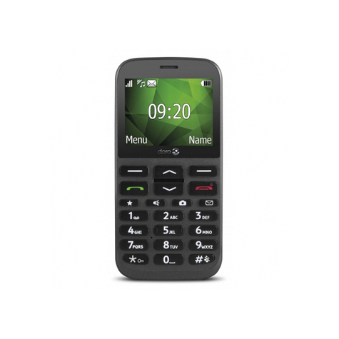 Doro 1370 - sim unique - 6,1 cm (2.4) - 3 mp - bluetooth - 1000 mah - noir