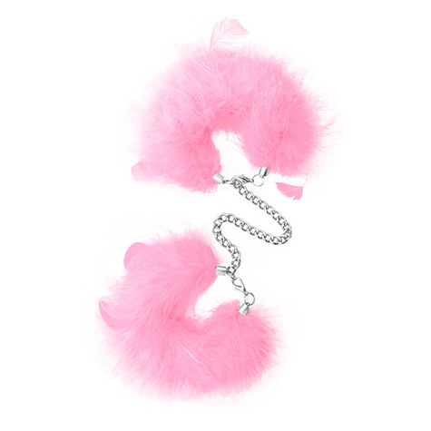 Feather cuffs pink