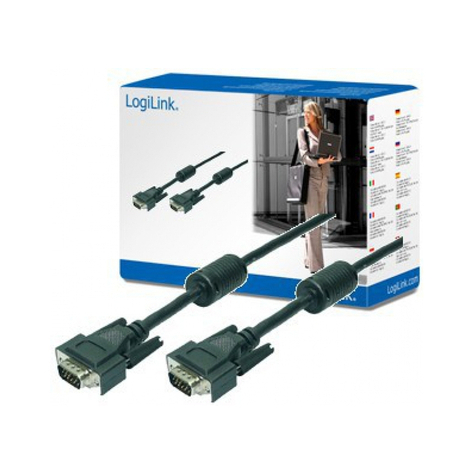 Logilink 20m vga m/m - 20 m - vga (d-sub) - vga (d-sub) - noir - mâle/mâle - rohs