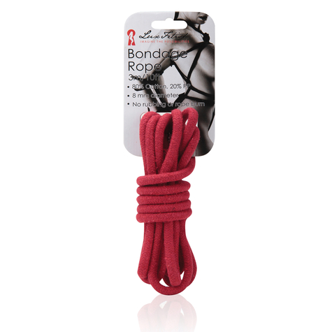 Lux fetish bondage rope red 3m