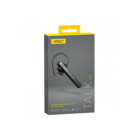 Jabra talk 45 bluetooth headset titanium