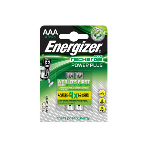 Energizer akku recharge aaa hr03 micro 700mah 2st. E300626500