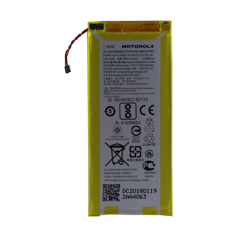 Motorola Hg40 Moto G5 Plus, Xt1677 Xt1681 Lithium Ion Polymer Battery 3000mah