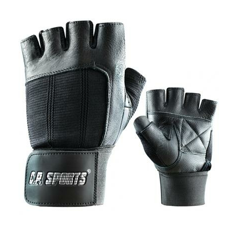 C.p. Sports bandagen-handschuhe leder, schwarz