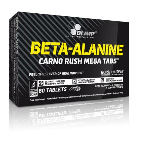 Olimp beta-alanine carno rush mega tabs, 80 tabletten