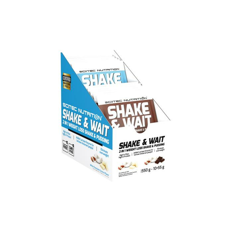 Scitec nutrition shake & wait, 10 x 55 g beutel