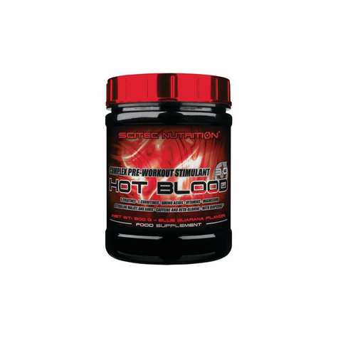 Scitec nutrition hot blood 3.0, 300 g dose