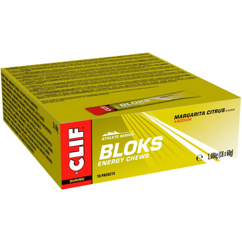 Clif bloks energy chews kaubonbons, 18 x 60 g beutel