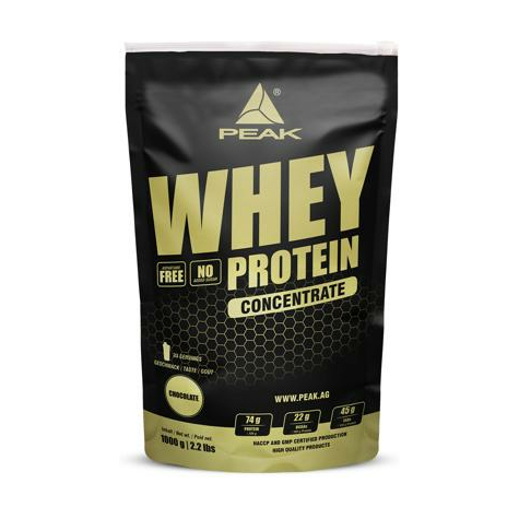 Peak performance whey protein concentrate, 1000 g beutel