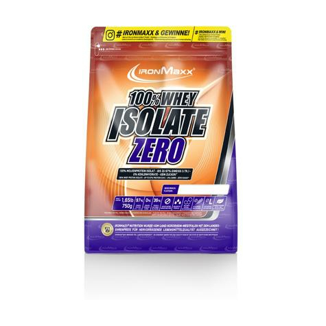 Ironmaxx 100 % whey isolate zero, 750 g beutel