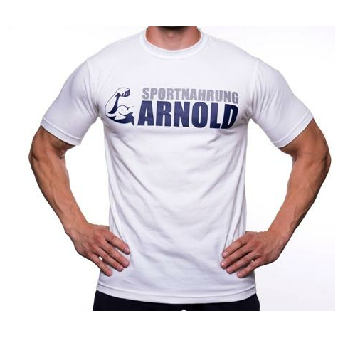 Sportnahrung arnold t-shirt, wei