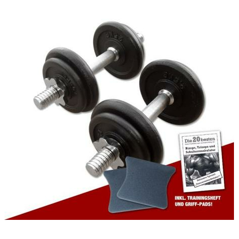 Ironsports guss kurzhantelset, 2 x 10 kg