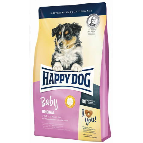 Chien heureux, origine jeune bébé hd supr. 1 kg