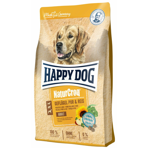 Chien heureux, hd naturcroq gef pur + riz 4kg