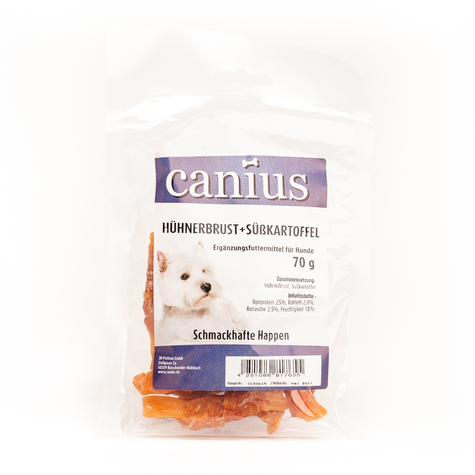 Collations canius, cani. Poitrine de poulet + kart sucré. 70 g