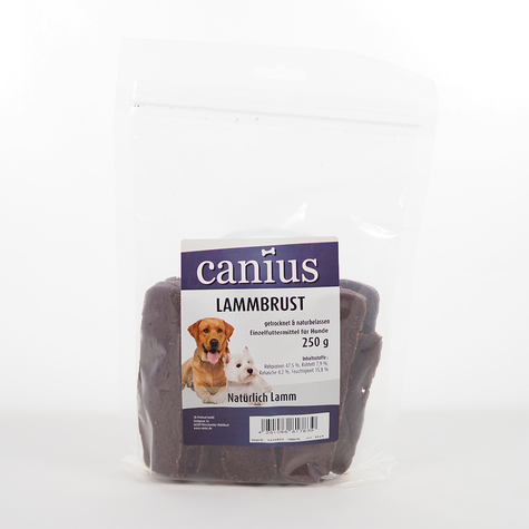 Collations canius, cani. Poitrine d'agneau séchée. 250 g