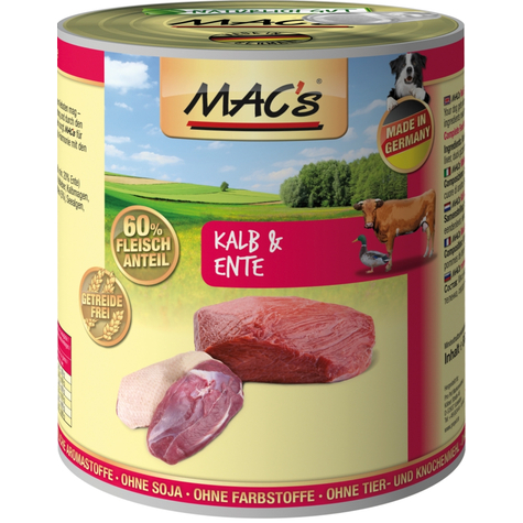 Mac´s, macs chien veau-canard 800 gd