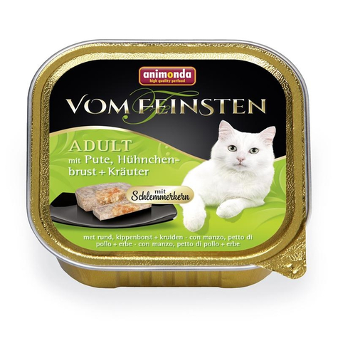 Chat animonda à son meilleur, dinde gastronomique vf + pain au poulet 100g