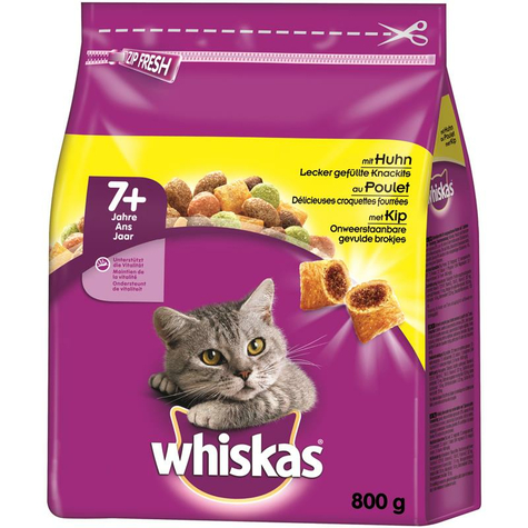 Whiskas, whiskas adulte 7+ poulet 800g