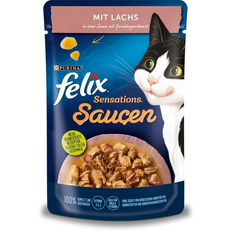 Nestle katze, fel sens.Sauce Saumon + fil 85gp