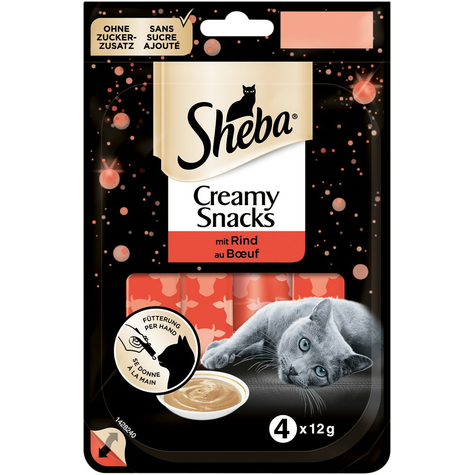 Sheba, b?Uf Crémeux sheba snack 4x12g