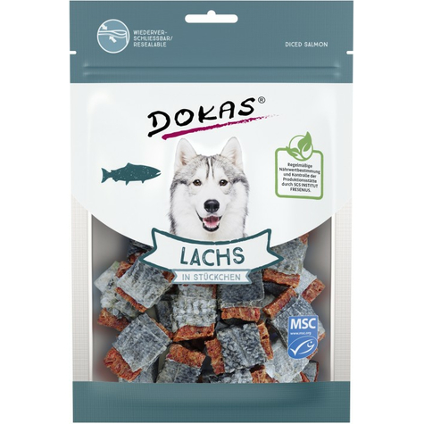 Dokas snacks secs, morceaux de saumon dokas 80g