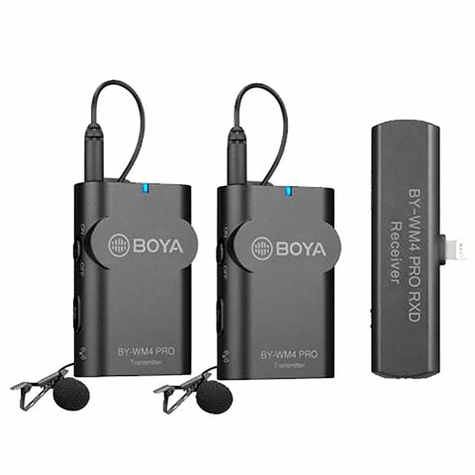 Boya 2,4 ghz double micro cravate sans fil by-wm4 pro-k4 pour ios