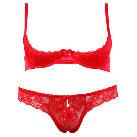 Soutien-gorge : bra set rouge