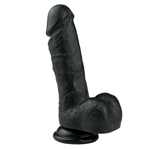 Dildo : Realistic Dildo Black 17.5 Cm