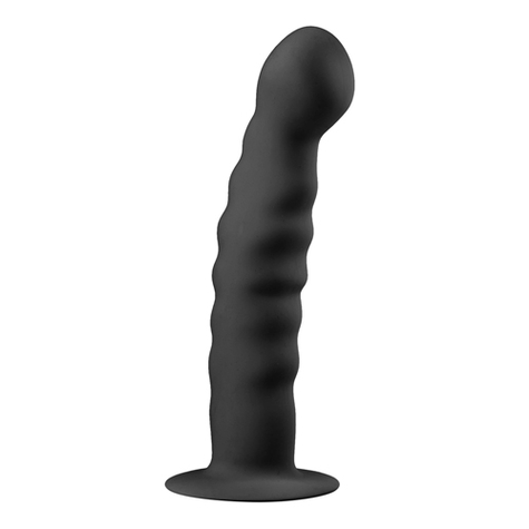 Gode anal : silicone suction cup dildo noir