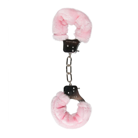 Menottes : furry handcuffs rose