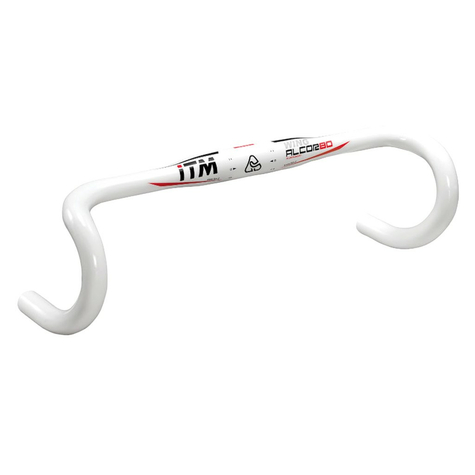 Guidon racing itm alcor 80 wing blanc   