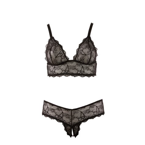 Xl ensembles de soutien / lingerie : bra and crotchless g-string